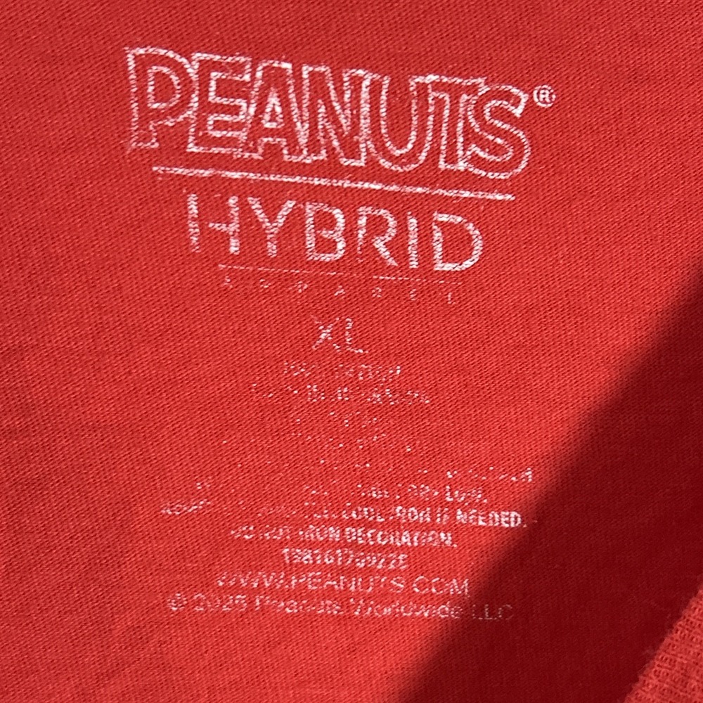 Adult T-Shirt Peanuts Hybrid Snoopy & Woodstock - Not Today-XL Red - Picture 3 of 4